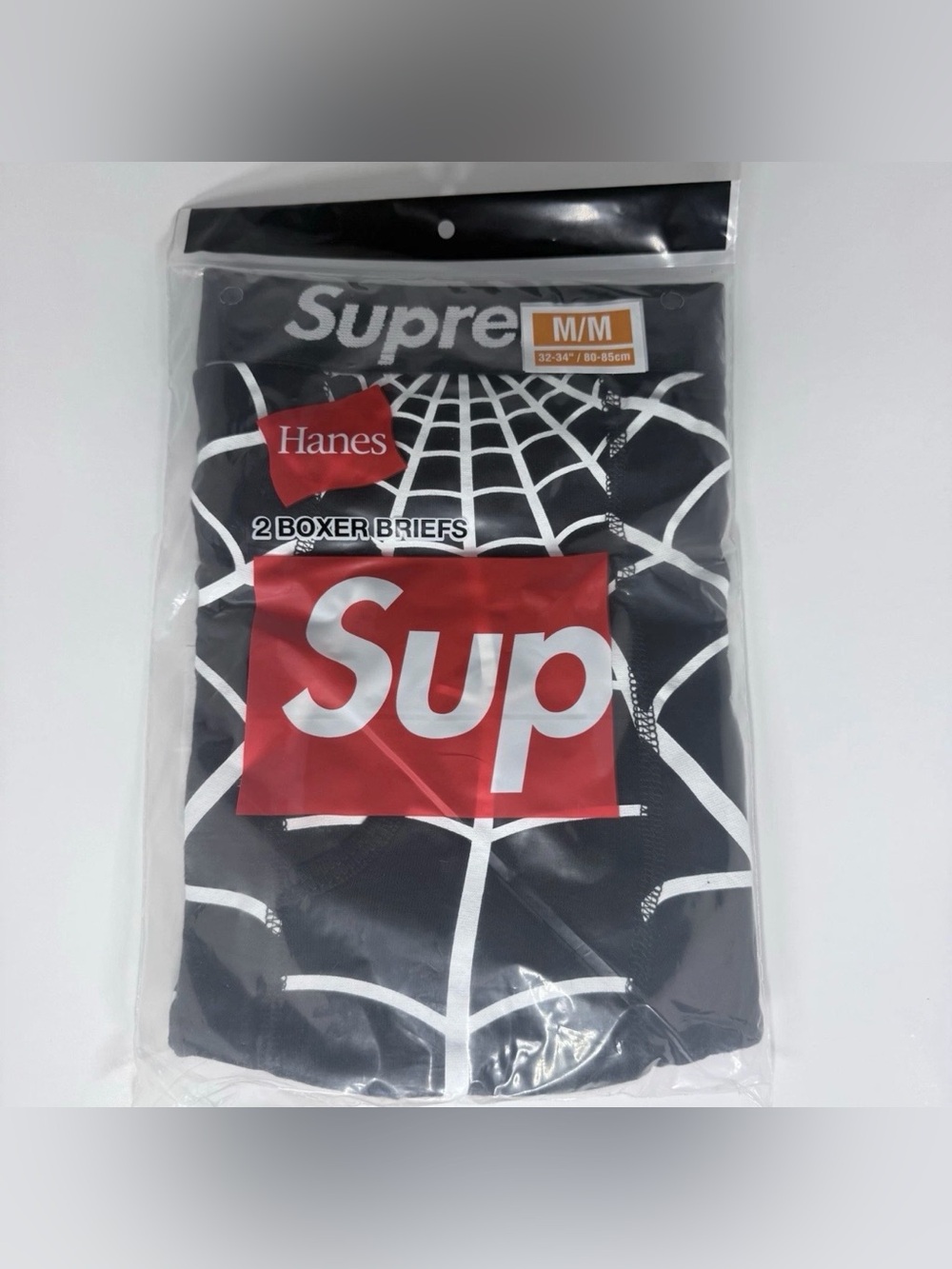Supreme Spiderman web boxers- size medium